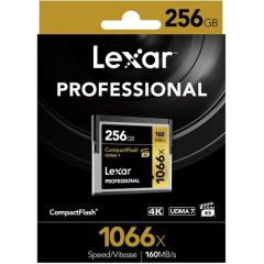 Lexar 256GB Professional 1066x CompactFlash 160MB/sn Hafıza Kartı
