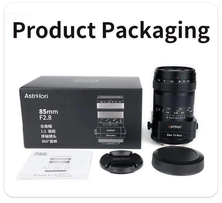 AstrHori 85mm F2.8 Tilt - Macro Lens (Canon RF)