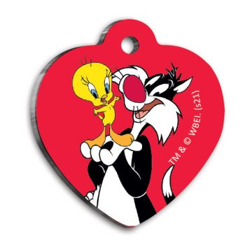 Sylvester & Tweety Kalp Şekilli Kedi ve Köpek Künyesi