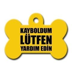 Kayboldum Lütfen Yardım Edin Kemik Köpek Künyesi