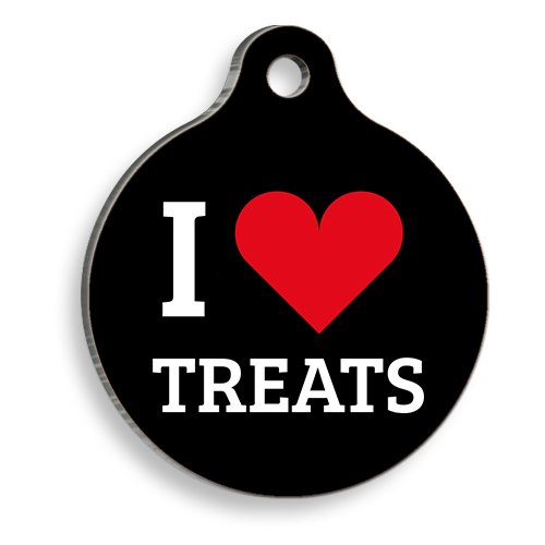 I Love Treats Yuvarlak Kedi ve Köpek Künyesi