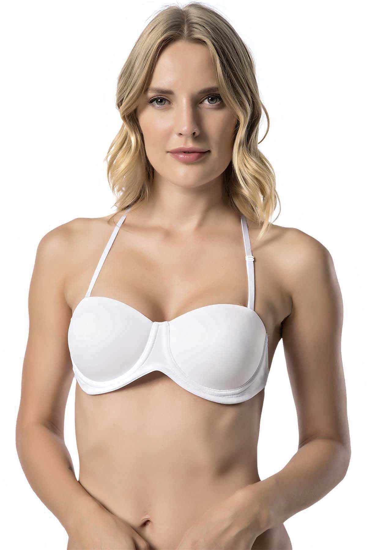 Le Jardin Desteksiz Micro Sırtı Şeffaf Sütyen LJ-7043 BEYAZ - 75