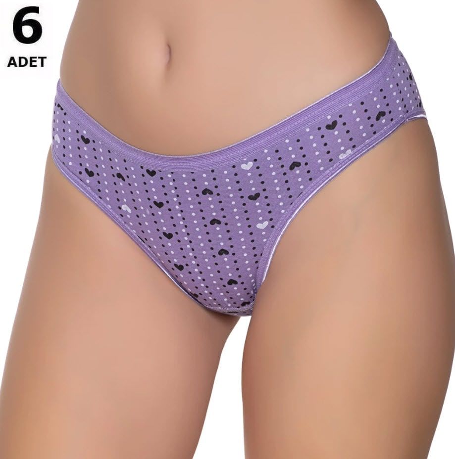 Sedef Yıldızı Kadın Likralı  Bikini 6 'lı 1065/3
