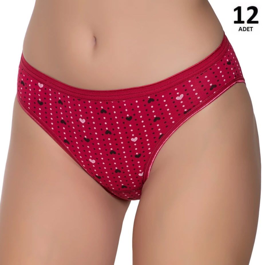 Sedef Yıldızı Kadın Likralı  Bikini 12'li 1065/3