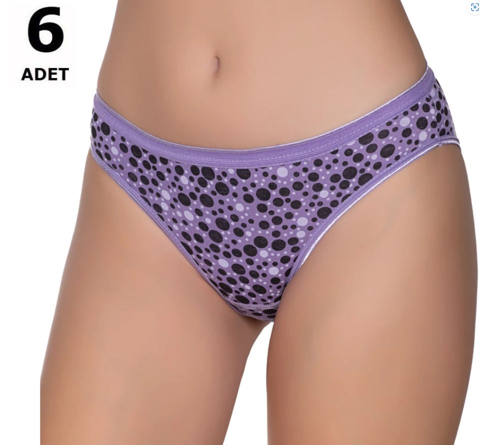 Sedef Yıldızı Kadın Likralı  Bikini 6 'lı 1065/4