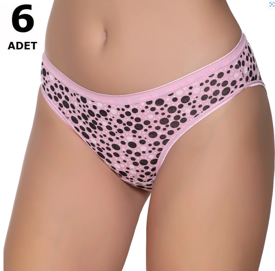 Sedef Yıldızı Kadın Likralı  Bikini 6 'lı 1065/4