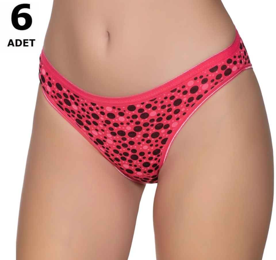 Sedef Yıldızı Kadın Likralı  Bikini 6 'lı 1065/4