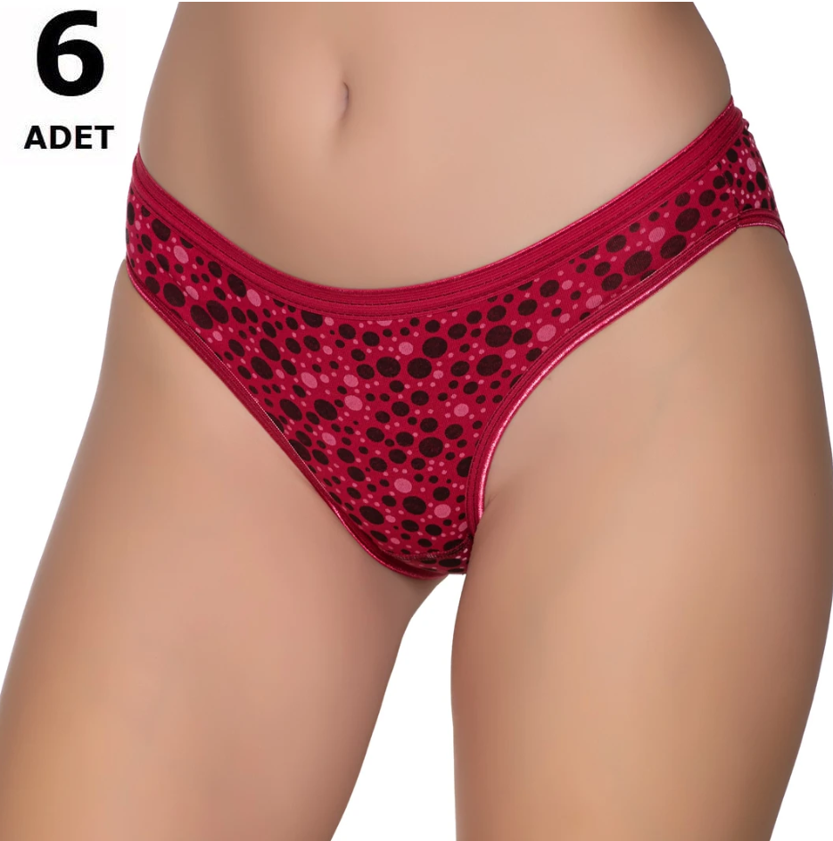 Sedef Yıldızı Kadın Likralı  Bikini 6 'lı 1065/4