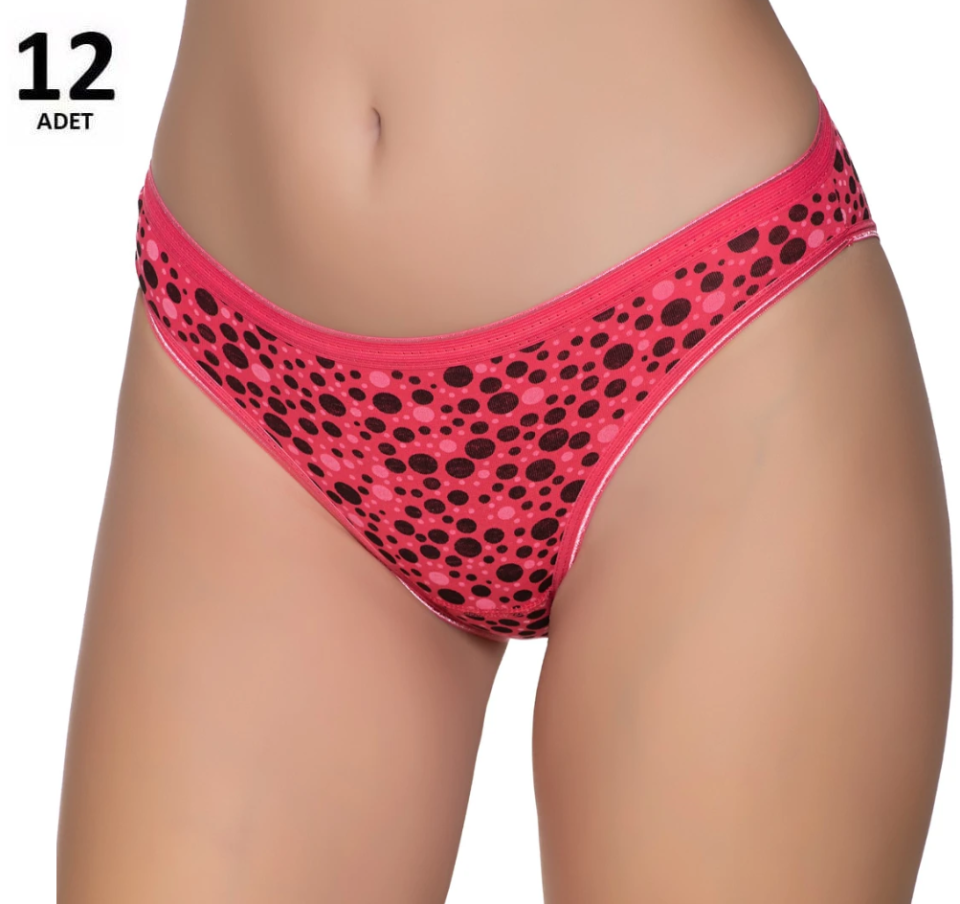 Sedef Yıldızı Kadın Likralı  Bikini 12'li 1065/4