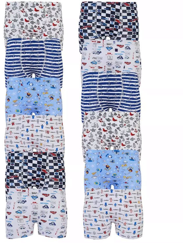 Tutku 0254 Erkek Çocuk Elastan Emprime Boxer