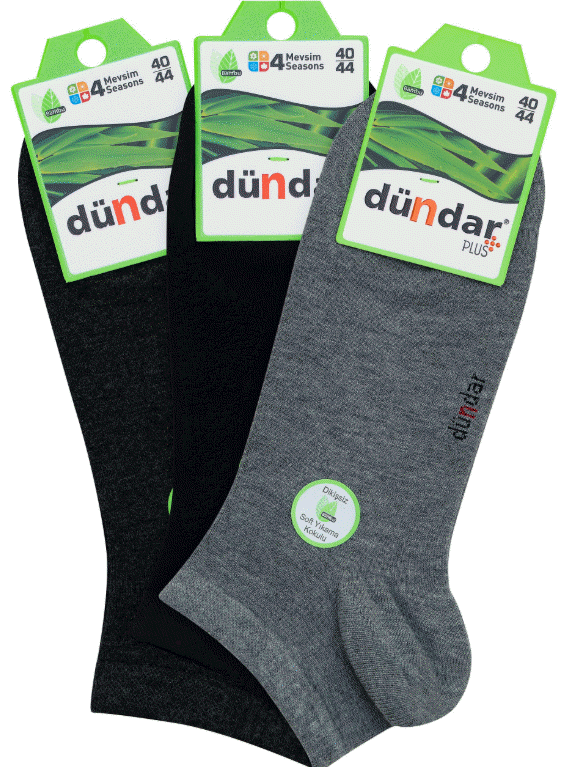 Dündar 4 Mevsim Erkek Bambu Patik 40-44 6'lı