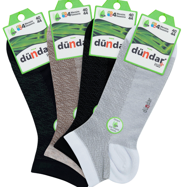 Dündar 4 Mevsim Erkek Bambu Patik 40-44 6'lı