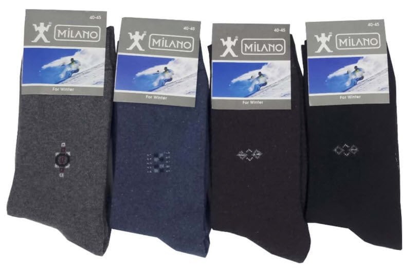 Milano Erkek Havlu Çorap 12'li