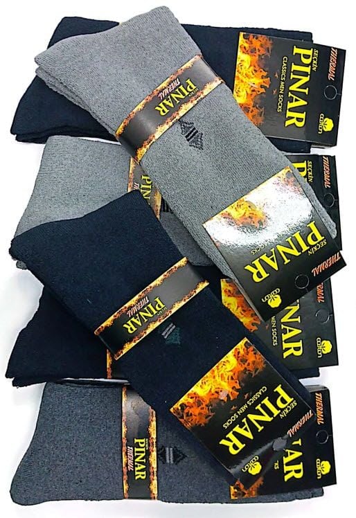 Pınar Erkek Termal Havlu Çorap 12' li