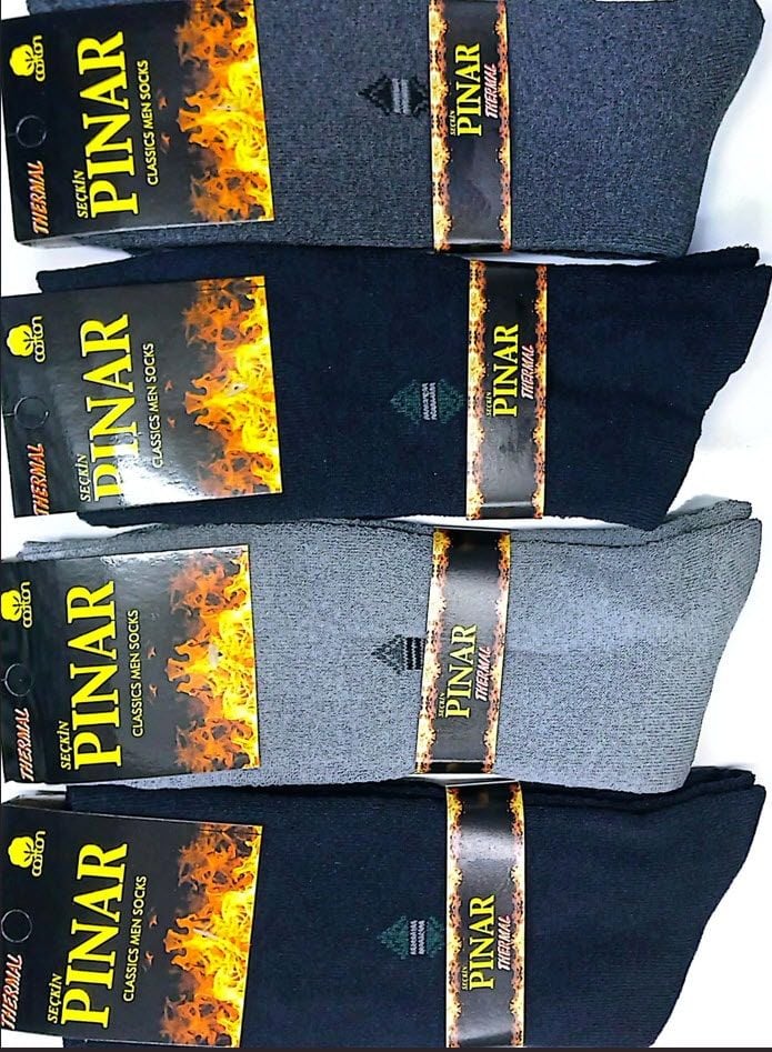 Pınar Erkek Termal Havlu Çorap 12' li