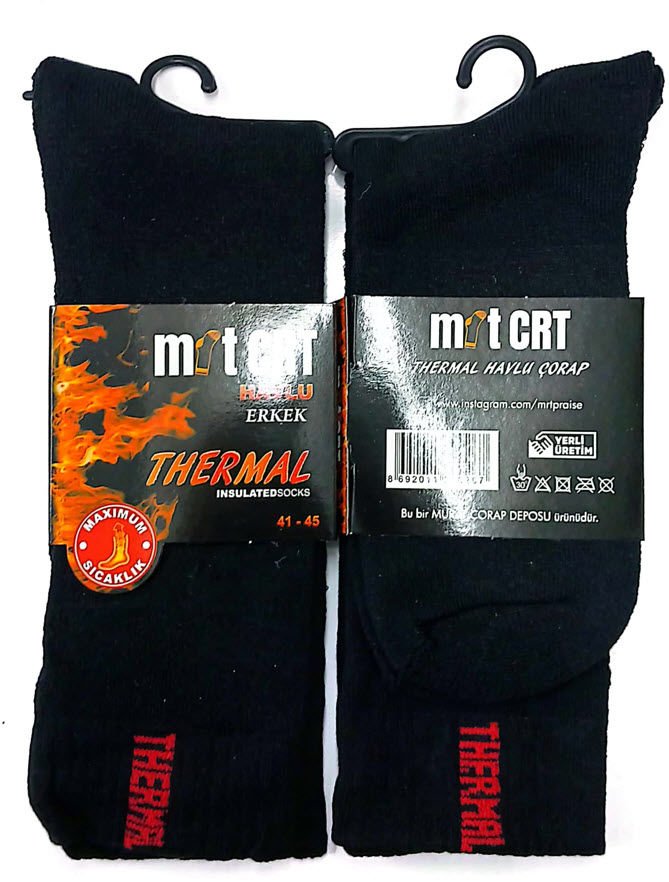 MRT-CRT Erkek Termal Havlu Çorap 12'li