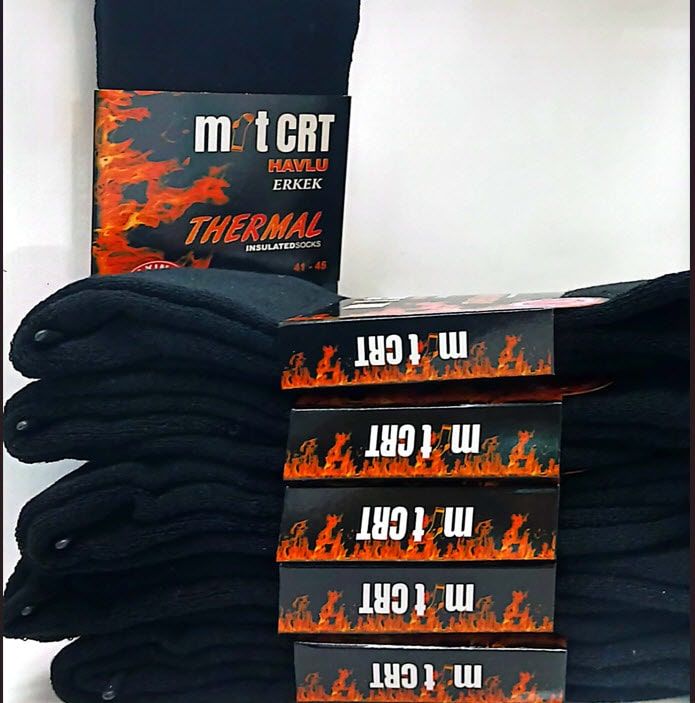 MRT-CRT Erkek Termal Havlu Çorap 12'li