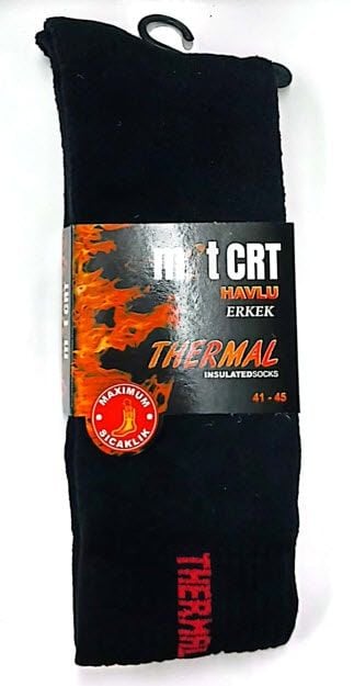 MRT-CRT Erkek Termal Havlu Çorap 12'li