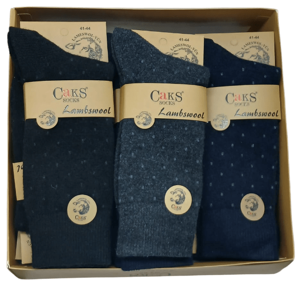 Caks Lambswool Erkek Yün Kışlık Çorap 6'lı