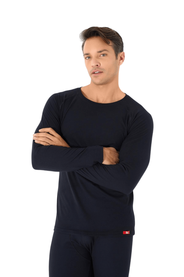 Jiber Erkek Isıtıcılı Termal İçlik Üst Siyah