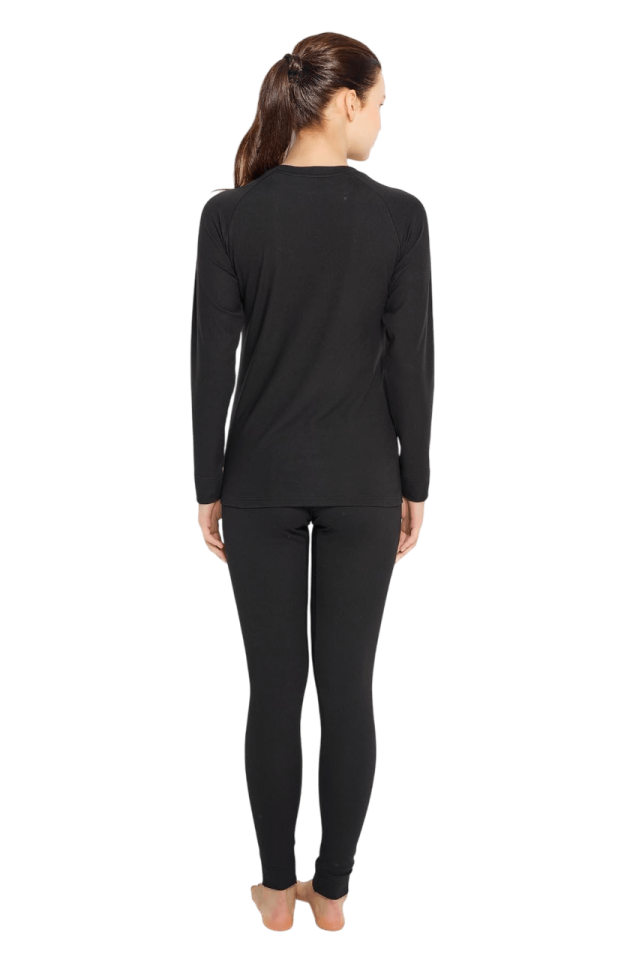 Kadın Isıtıcılı Siyah Termal Üst