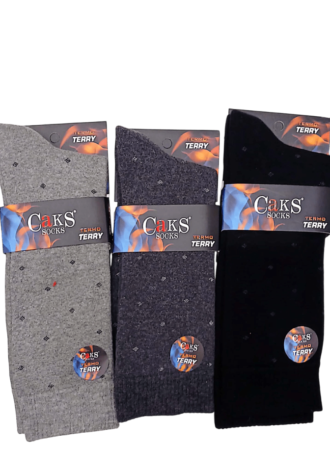 Caks Erkek Havlu Termal Çorap 12'li