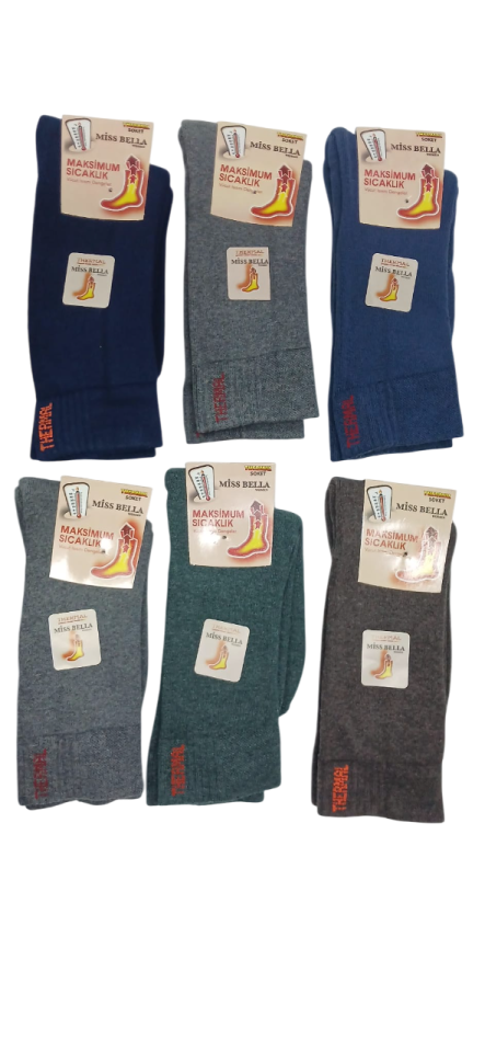 Miss Bella Bayan Termal Kışlık Çorap 6'lı