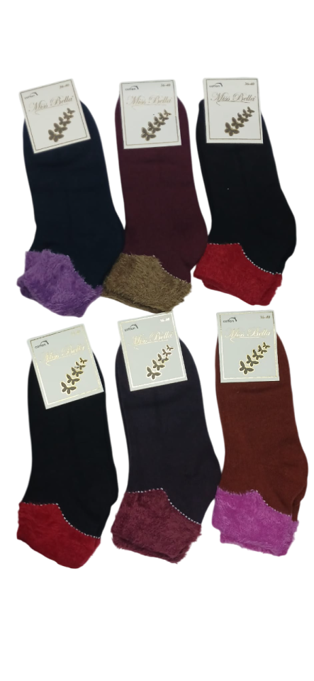 Miss Bella Bayan Yumoş Havlu Kışlık Patik 6'lı