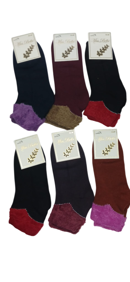 Miss Bella Bayan Yumoş Havlu Kışlık Patik 12^li