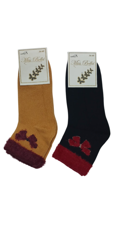 Miss Bella Bayan Yumoş Havlu Kışlık Patik 12^li