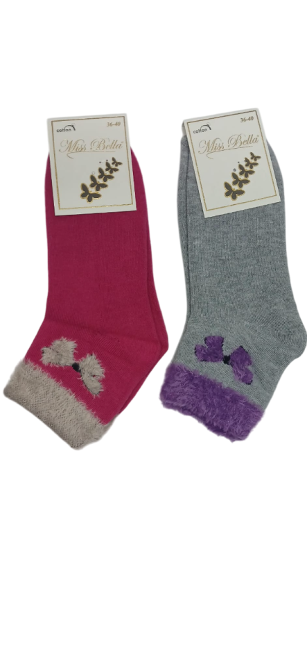 Miss Bella Bayan Yumoş Havlu Kışlık Patik 12^li