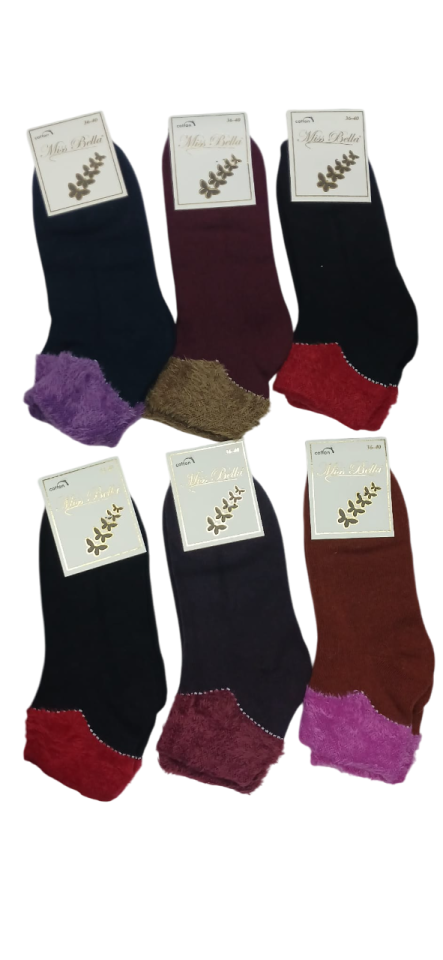 Miss Bella Bayan Yumoş Havlu Kışlık Patik 12^li