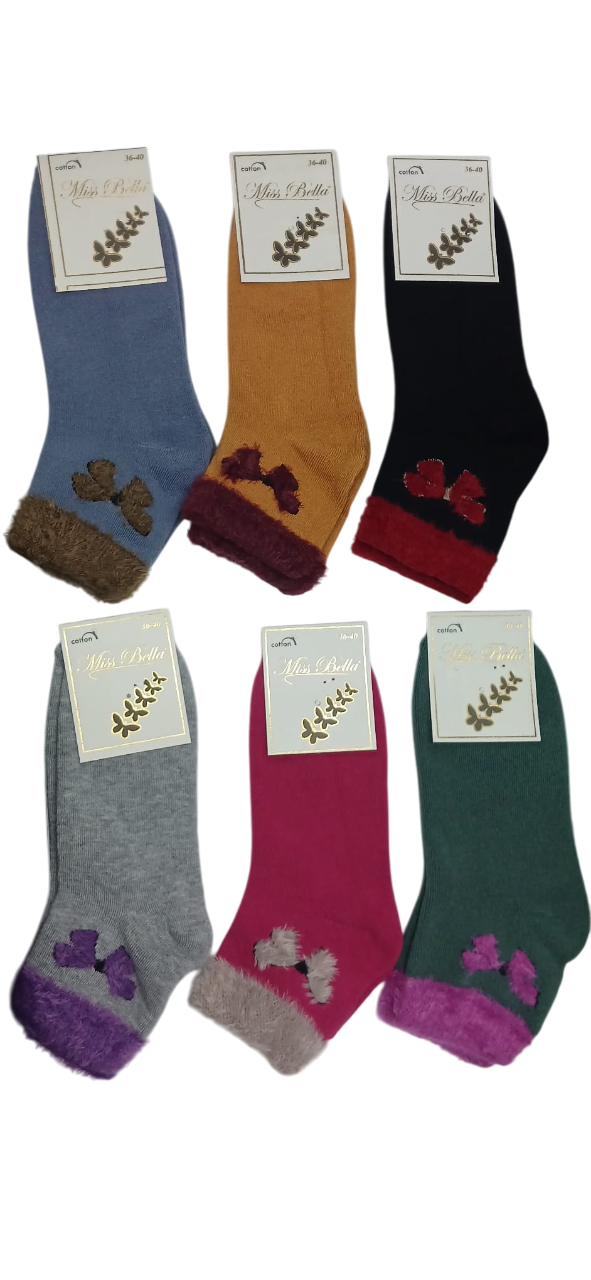 Miss Bella Bayan Yumoş Havlu Kışlık Patik 12^li