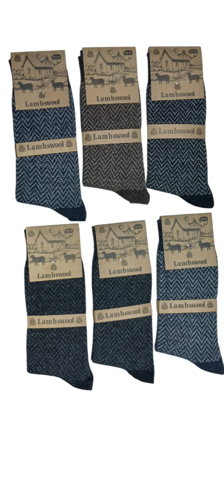 Miss Bella Kışlık Lambswool Yün Erkek Çorap 6'lı