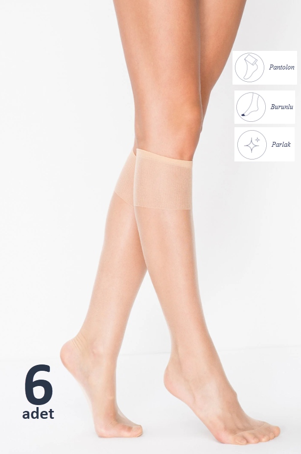 Penti Fit 15 den (Parlak) Pantolon Çorabı 6'lı / Ten (57)