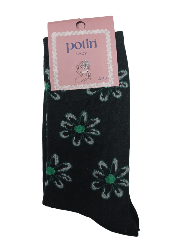 Potin Bayan Likralı Çorap 12'li