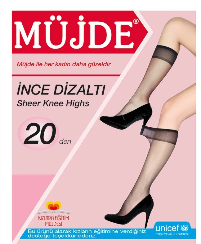 Müjde İnce Dizaltı Çorap 24'lü