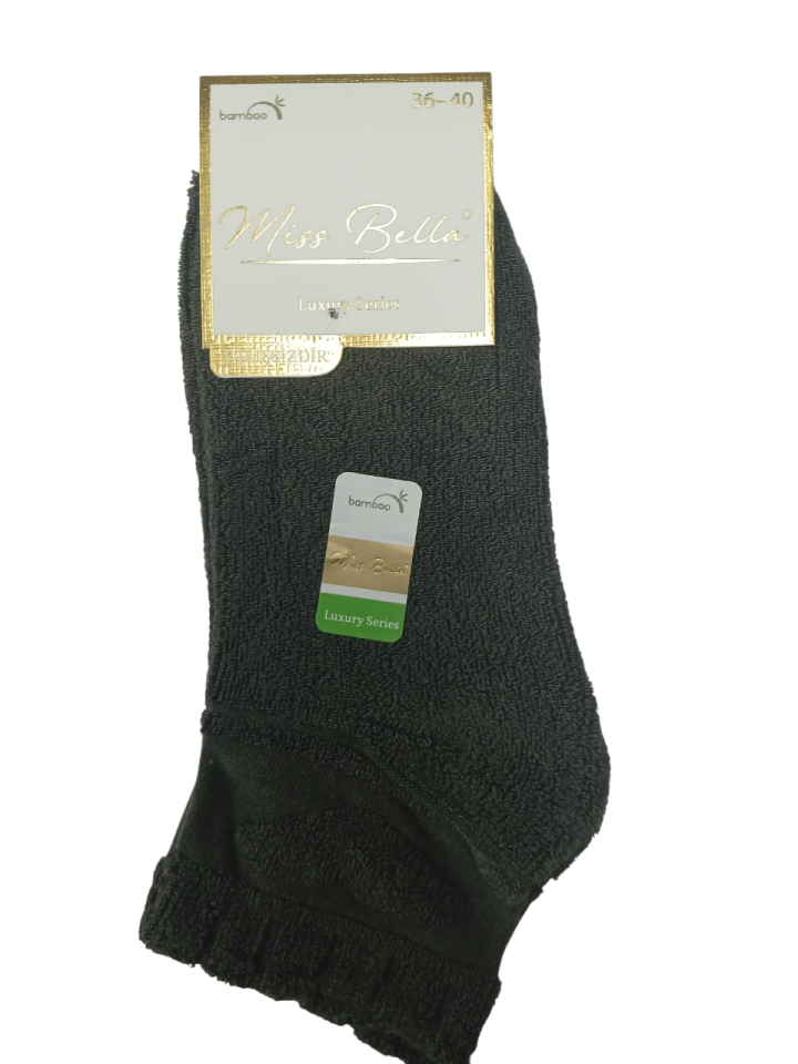 Miss Bella Bayan Bambu Havlu Ters Patik 12'li