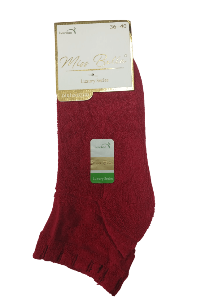 Miss Bella Bayan Bambu Havlu Ters Patik 12'li