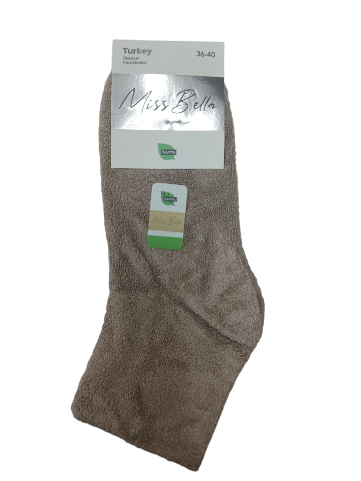 Miss Bella Bayan Bambu Havlu Ters Patik 12'li