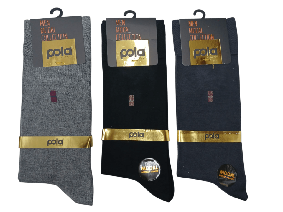 Pola Modal Erkek Likralı Kışlık Çorap 12'li