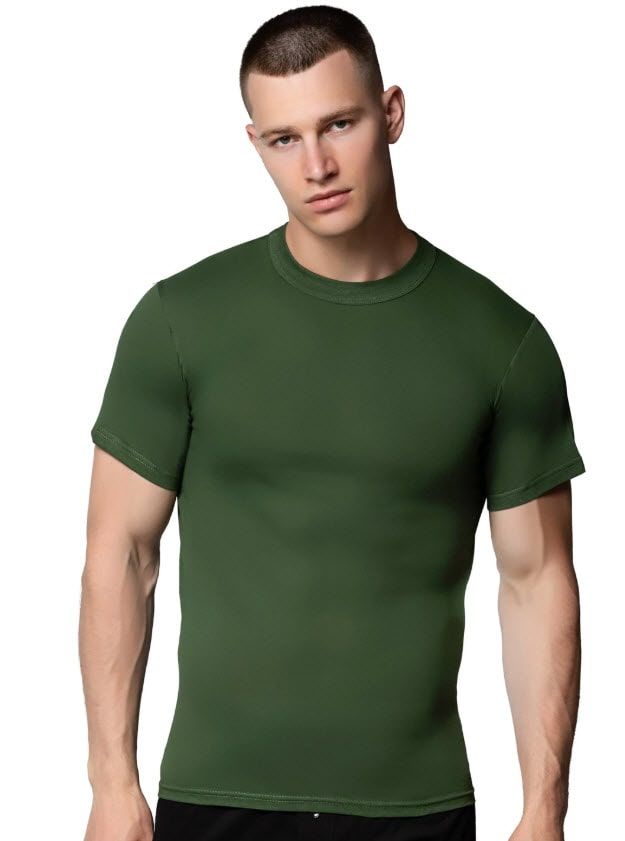 Sedef Yıldızı Erkek Penye Renkli Sıfır Yaka 1008 Gri/Siyah/Askeri Yeşil