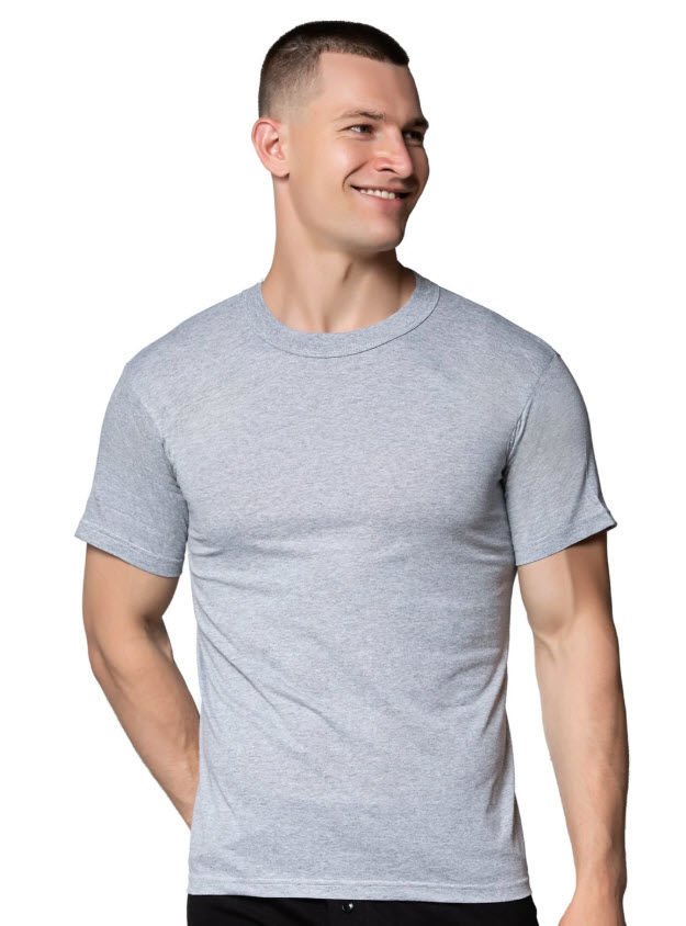 Sedef Yıldızı Erkek Penye Renkli Sıfır Yaka 1008 Gri/Siyah/Askeri Yeşil