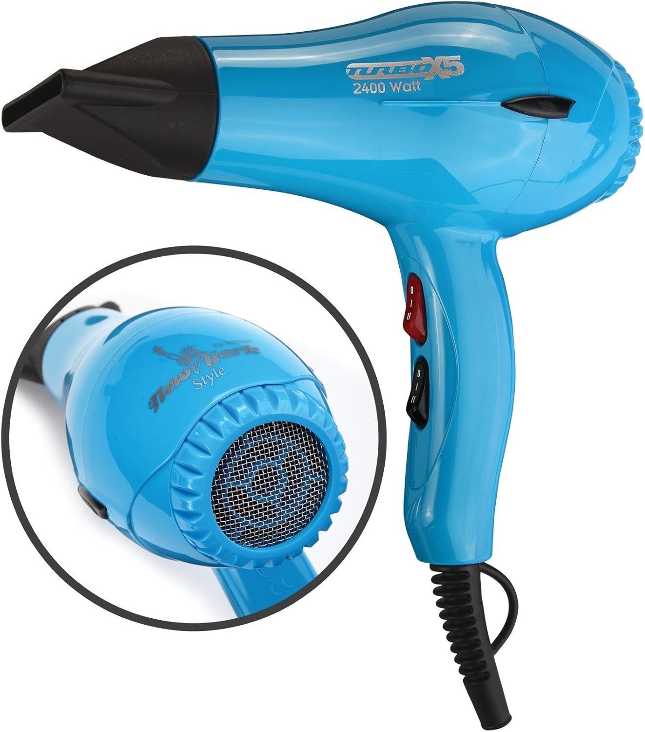 Hector Newyork Style Turbo X5 Mavi Profesyonel Saç Kurutma Makinesi 2400 W