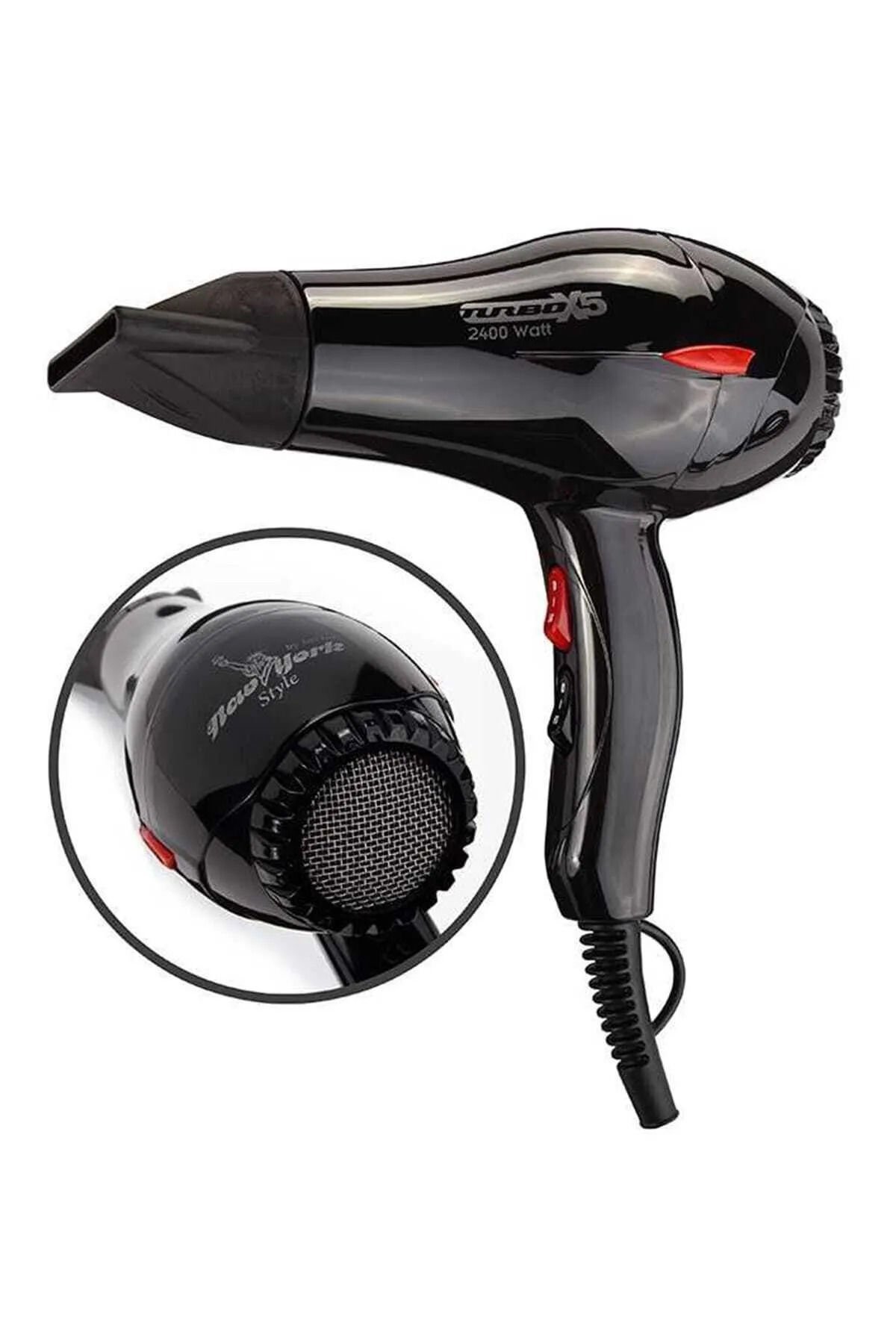 Hector Newyork Style Turbo X5 Siyah Profesyonel Saç Kurutma Makinesi 2400 W
