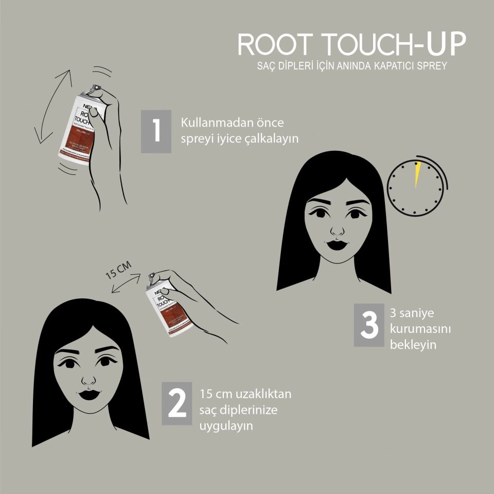 Root Touch-Up Neva Kızıl Saç Dipleri İçin Kapatıcı Sprey 75 ML