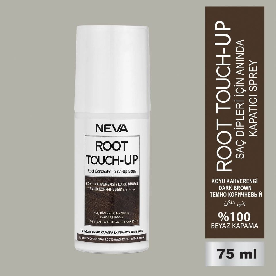 Root Touch-Up Neva Koyu Kahverengi Saç Dipleri İçin Kapatıcı Sprey 75 ML