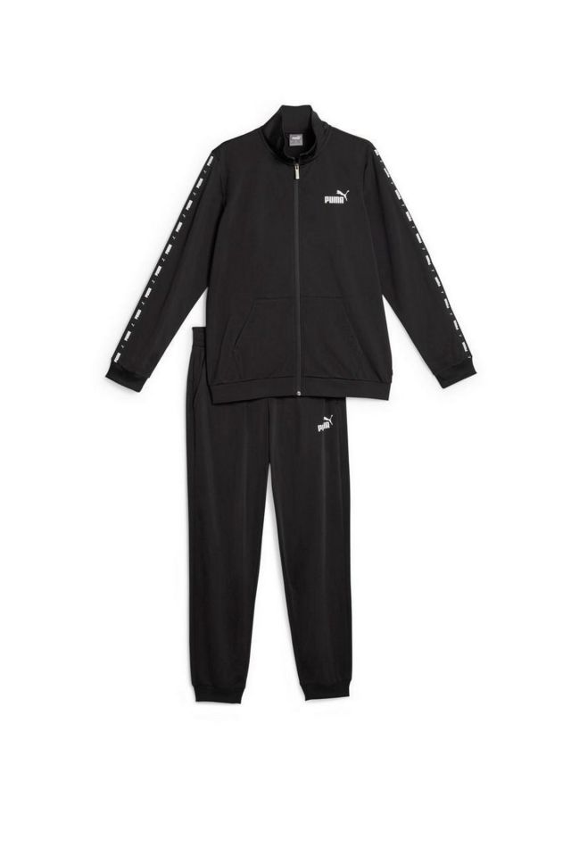 Puma Tape Poly Suit cl Puma-Black Erkek Spor Eşofman Takımı Siyah 67742901