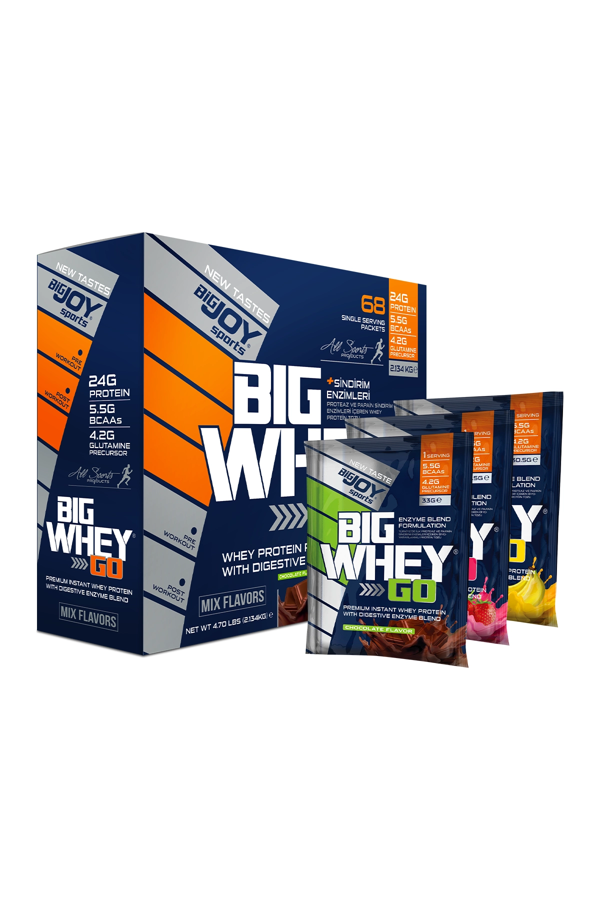 BigJoy Sports BigWhey GO Mix Aroma 2.2 kg 68 Servis