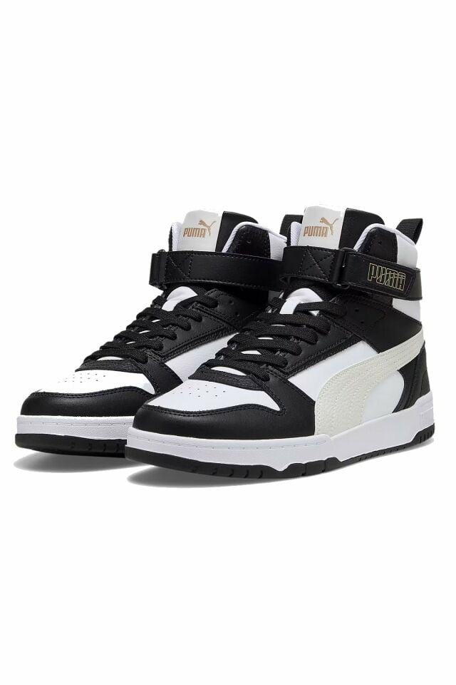 Puma RBD Game White Puma-Black Vapor-Gray Erkek Bilekli Sneaker Ayakkabı Siyah 38583926